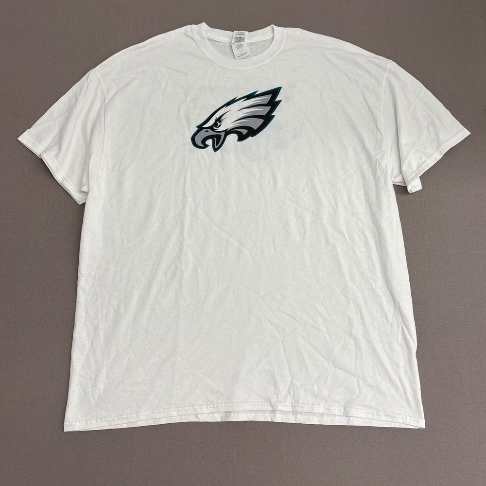Philadelphia Eagles Mens 2XL White Graphic T-Shirt I Left My Mark Logo NFL Tee